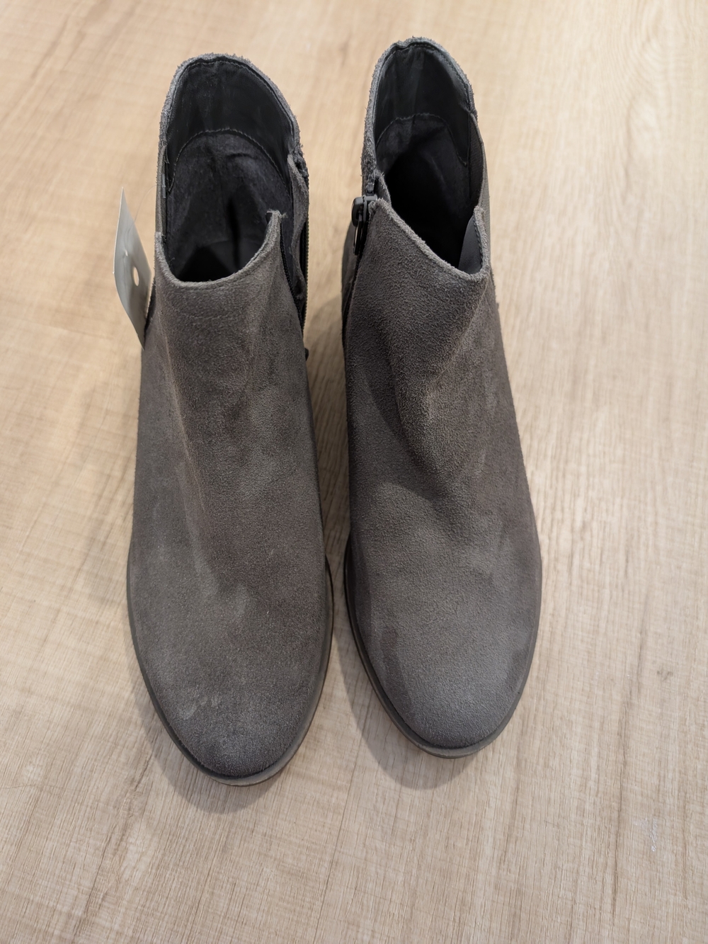Kensie Gray Suede Ankle Booties